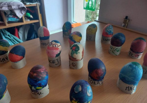 Wystawa wykonanych jajek